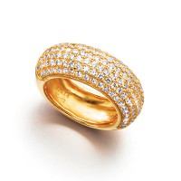 anillo ancho de plata recubierto de oro rosa