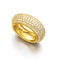 anillo ancho de plata recubierto de oro